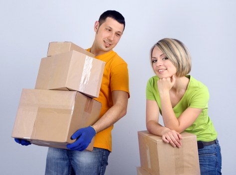 Locked storage unit interior showing organized belongings